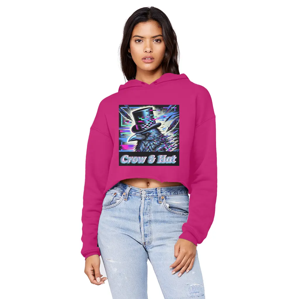 Crow and Hat Cropped Edge Hoodie (Women's) Westminster Vault
