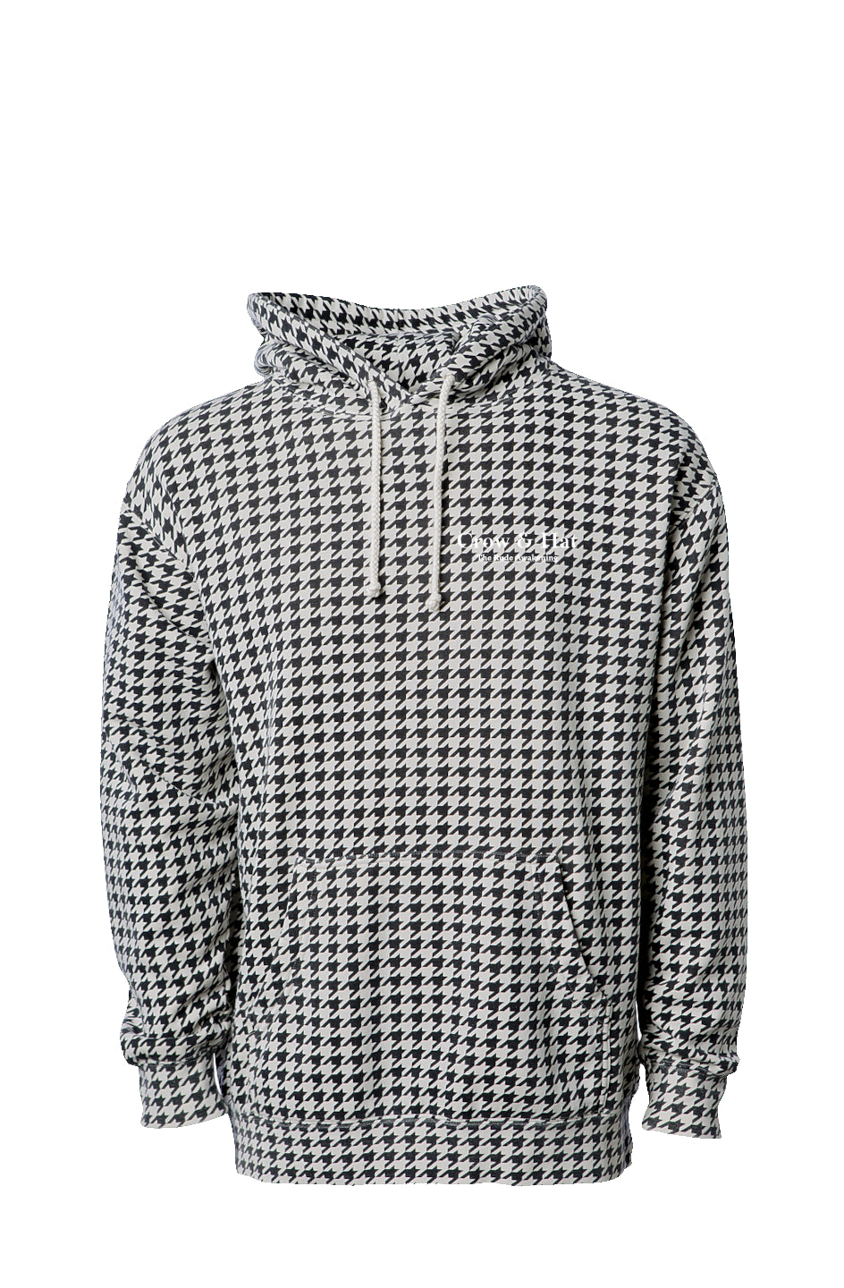 Crow and Hat Houndstooth Hoodie (Men's)
