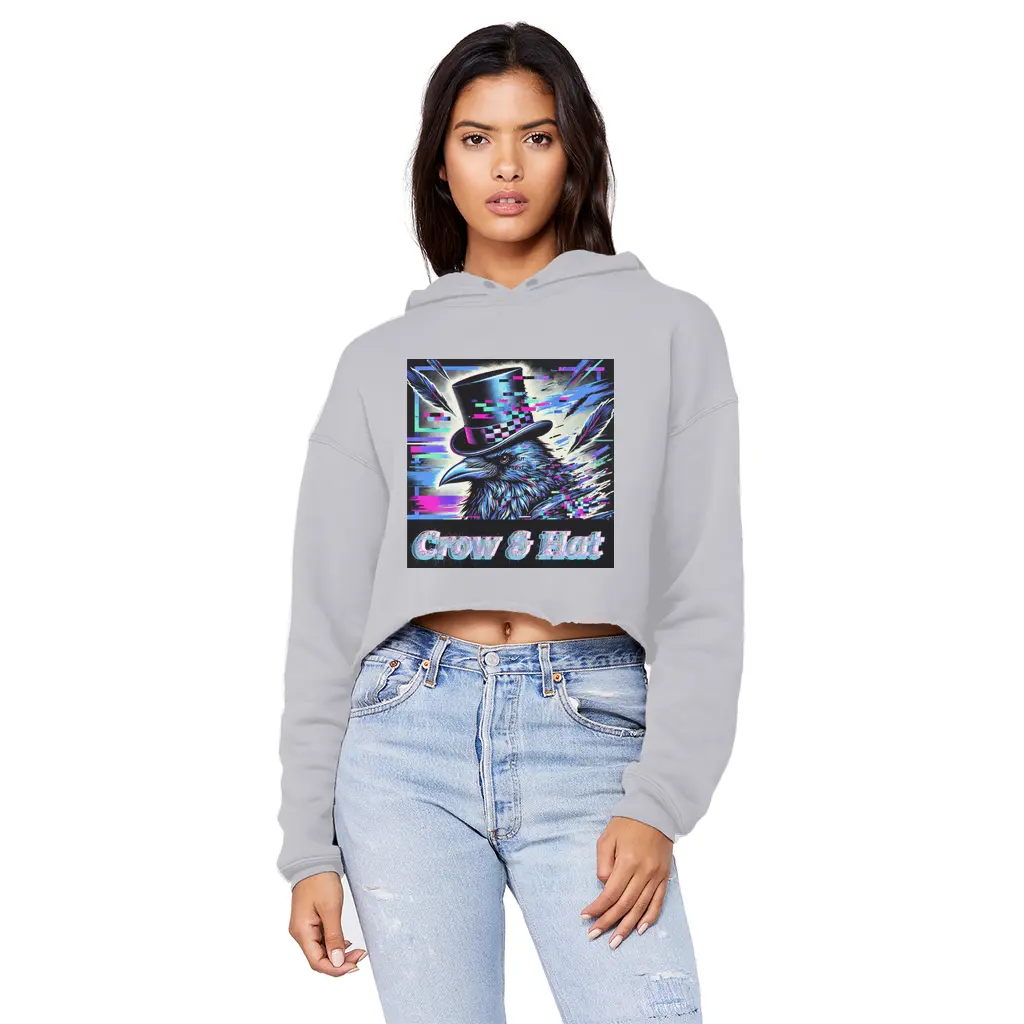 Crow and Hat Cropped Edge Hoodie (Women's) Westminster Vault