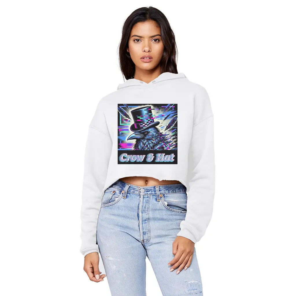 Crow and Hat Cropped Edge Hoodie (Women's) Westminster Vault