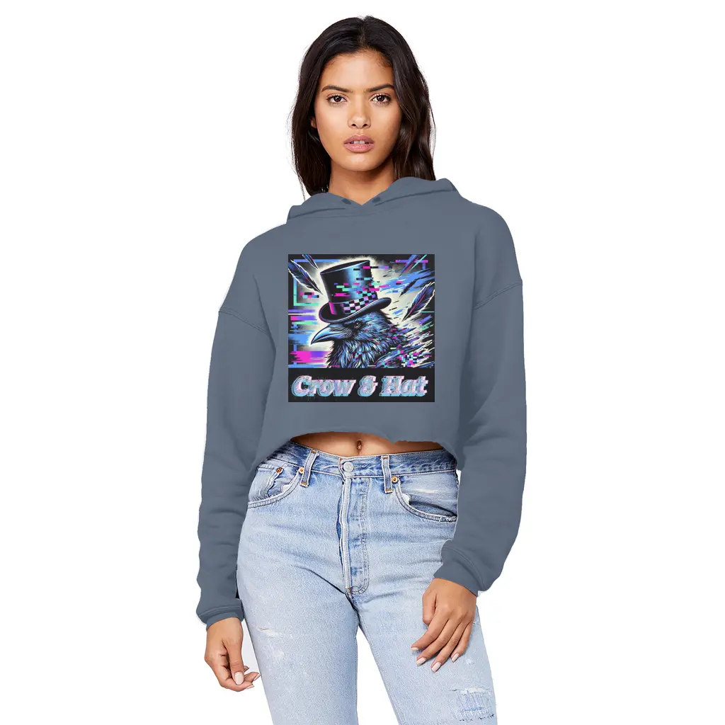 Crow and Hat Cropped Edge Hoodie (Women's) Westminster Vault