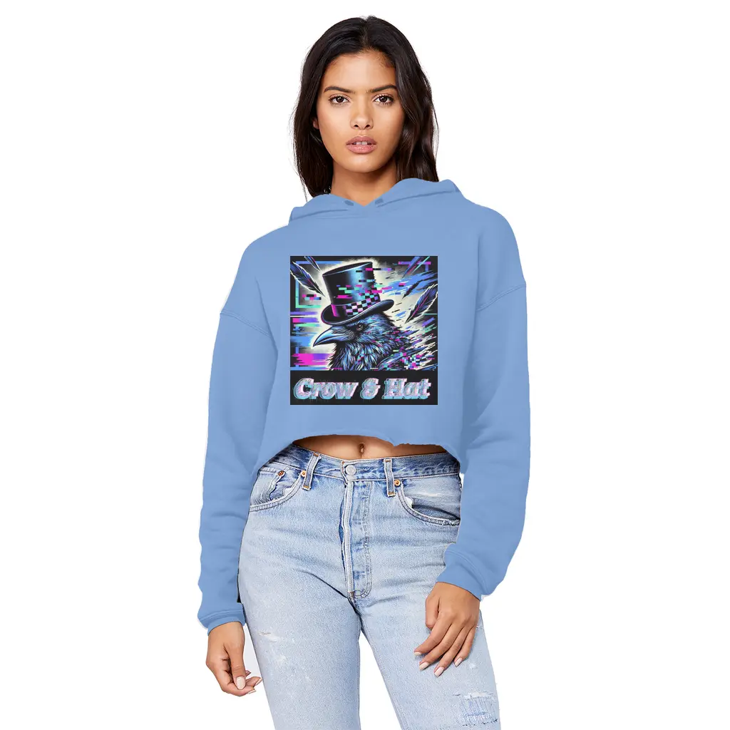 Crow and Hat Cropped Edge Hoodie (Women's) Westminster Vault